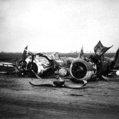 Focke wulf fw 190 allemands casses a l aerodrome d uterborg